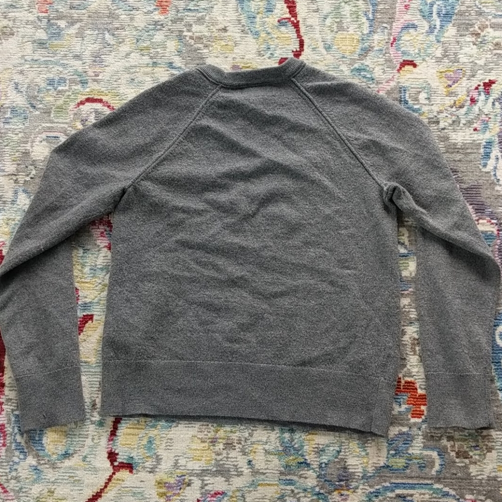 ☀️ Italian Merino Yarn Gray Sweater - S - Picture 2 of 12